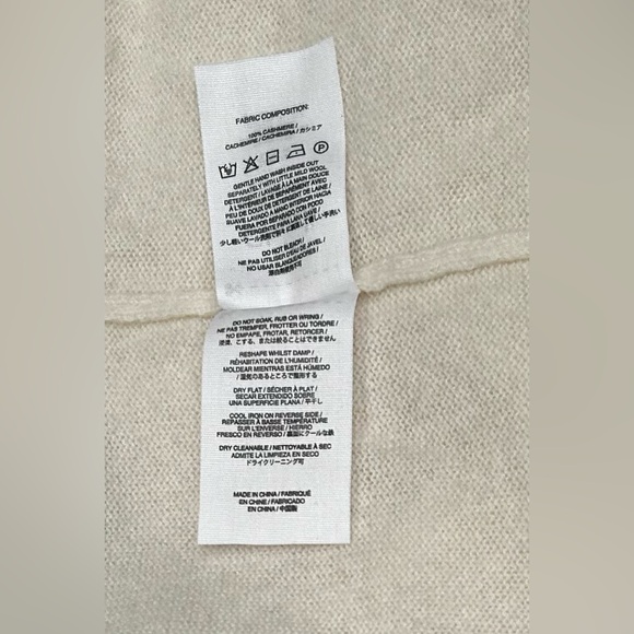 100% Cashmere Charli London Sweater Pullover Women Striped Crew Neck Sz M - Picture 8 of 9